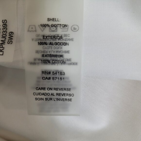 Karl Lagerfeld Paris White Oversized Logo Button Down Shirt Top Size XL - Picture 10 of 11